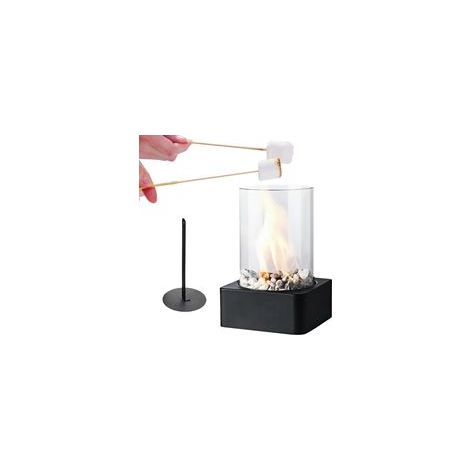 Brasero de table - Brûleur à gaz portable - Mini chauffage d'extérieur - Foyer pour terrasse, jardin, camping, arrière-cour, camping-car, camping-car, chauffage extérieur, feu de camp