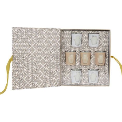 Coffret 7 Bougies Parfumées "Fatma" 6cm Blanc (1/5)