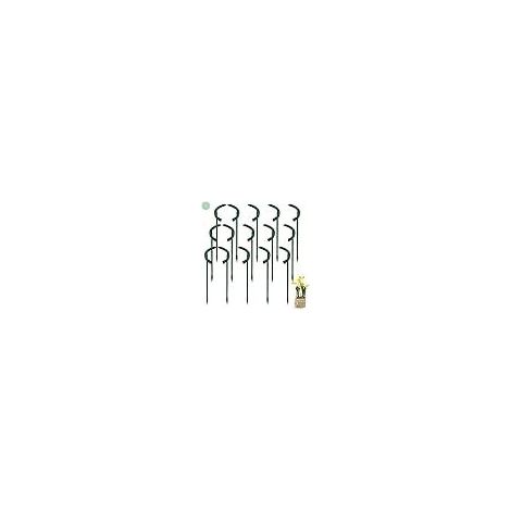 15 Pcs Piquets de Support pour Plantes Tuteurs pour Plantes Demi-Ronds Support de Cage pour Plantes Anneau de Support de Plante de Jardin Réglable pour Légume Plante Fleur (25  14cm), Ver (1/5)