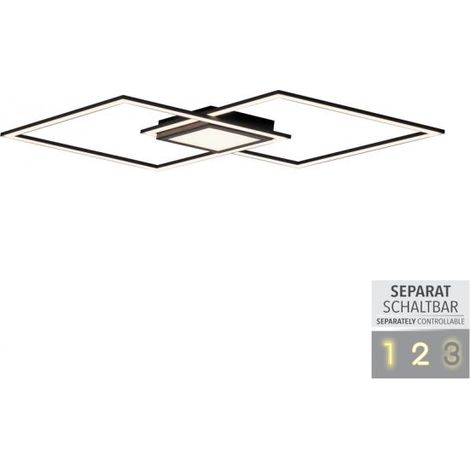 Plafoniera LED moderna nera quadrati ASMIN Leuchten 45W (1/5)