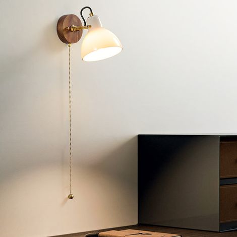 GROOFOO Applique Murale LED Créative Style Tropical Moderne et Épurée - Pour Chambre, Bureau ou Salon Noyer - Lumière Chaude (1/5)