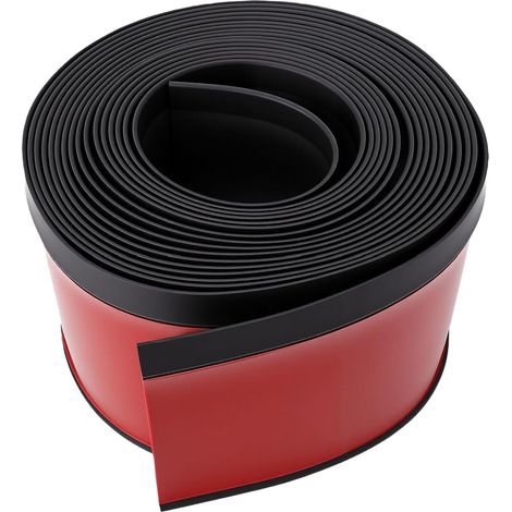 Moulure murale et de sol en PVC noir flexible, plinthe auto-adhésive p (1/5)