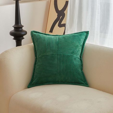 Housse De Coussin - Velours Côtelé - Fermeture Éclair Cachée - Pour Canapé Chaise Lit Bureau - Lot De 4