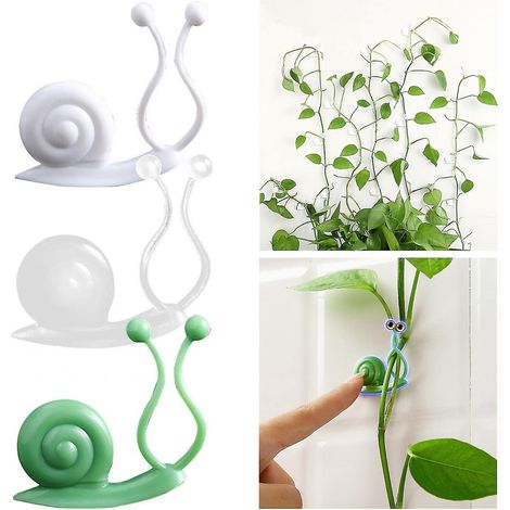 CREA Clips pour plantes grimpantes 10 pièces, Clips de fixation murale, Clips pour plantes auto-adhésifs, attaches pour plantes, fixation de fil à domicile (vert) (1/4)