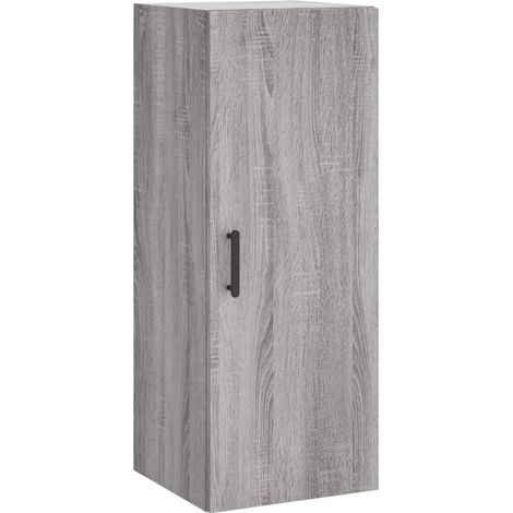 Elegante armadio a muro decorazione d'interni grande spazio di archiviazione 34,5 x 34 x 90 cm in legno multistrato grigio 020048669