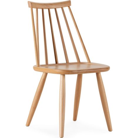 Chaise élégante en bois naturel Thai Natura - Bois blond naturel épuré (1/5)
