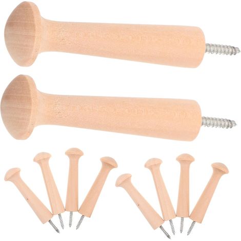 10 crochets muraux bois - 10/3/8 pouces - pour mur intérieur (1/5)