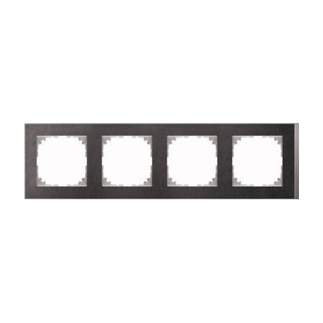 MERTEN MEG4040-3669 ALUMINIUM, NOIR PLAQUE DE COMMUTATION ET OBTURATEUR