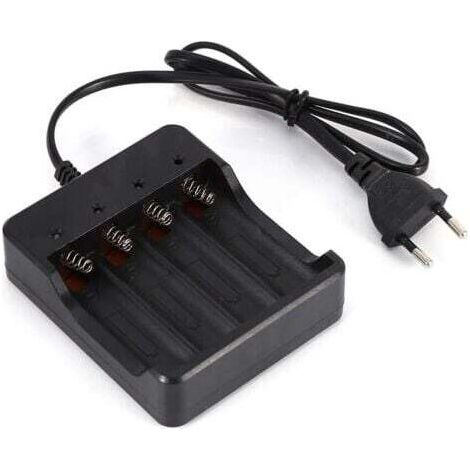 Chargeur de Batterie à 4 Fentes pour Batterie Rechargeable au Lithium 18650 Prise EU avec Fonction de Charge Anti-Retour de Bonne qualité et de Bonne