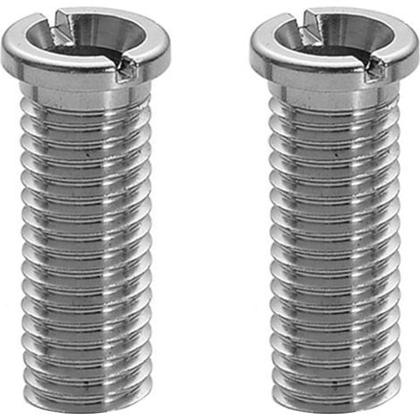 Juego de 2 tornillos huecos de 35 mm para fregadero de cocina, repuesto de colador de cesta, conexión de desagüe, plateado (1/5)