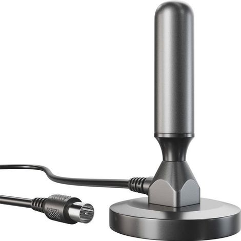 ANTENNE - SANAG - TNT HD DVB-T2 - Pied magnétique - Câble 3 m - 75 ohms
