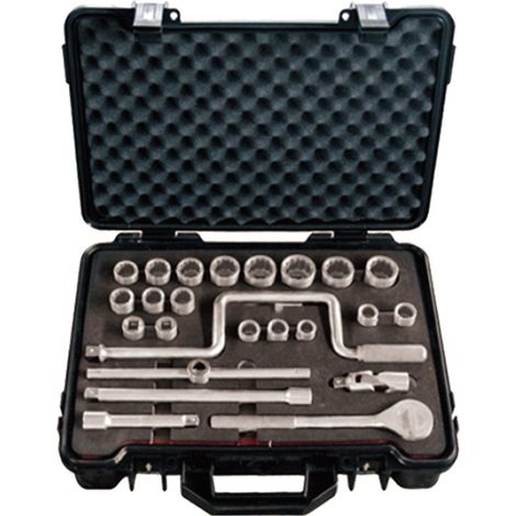 JUEGO LLAVES DE VASO 1/2p 24 PIEZAS INOX