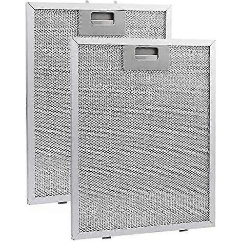 Lot de 2 filtres à graisse pour hotte aspirante, 26 x 32 cm, filtre de rechange en maille d'aluminium pour hotte Whirlpool, Ikea et Jenn Air (W10169961A). (1/4)