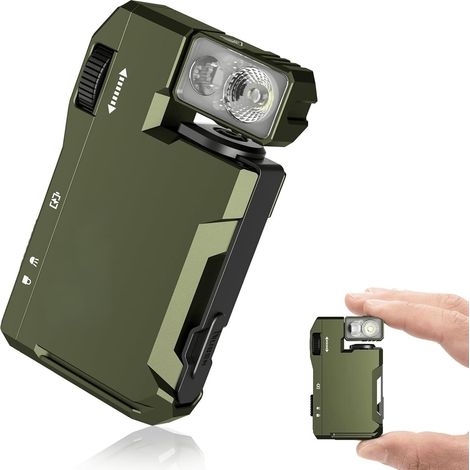 Lampe torche EDC rechargeable G5, dernier modèle de 2025, mini ultra-puissante de 400 lumens avec éclairage RGB, portable et compacte, compatible avec AquaForge. (1/5)