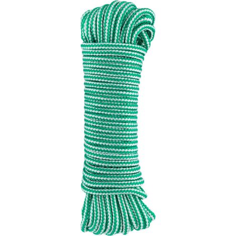 Corda in polipropilene da 4 mm, 10 metri, verde Corda ad alta tenacità Corda intrecciata per tende da sole interne/esterne (1/5)