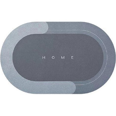 Tapis de sol super absorbant, séchage rapide, antidérapant, style nordique, tapis de bain en boue de diatomées pour-40 X60cm Oval (1/5)