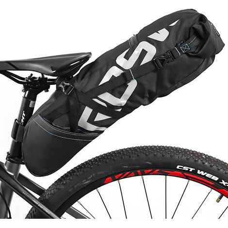 Borsa da bicicletta Roswheel da 10 litri, da fissare al reggisella sotto la sella, impermeabile. (1/5)