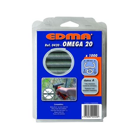 Edma 0420 Galvanised Steel Hog Ring Omega 20 (1000) EDM0420