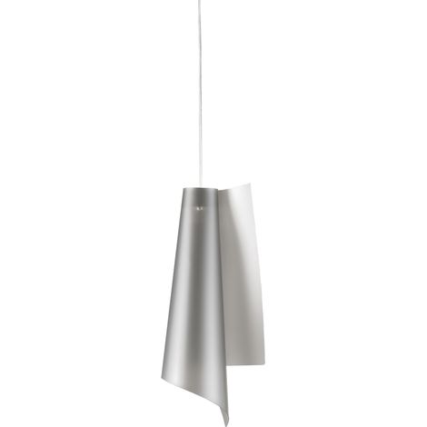 Lampadario a sospensione in Polilux VELA Argento diametro 19 x h49 cm (1/2)