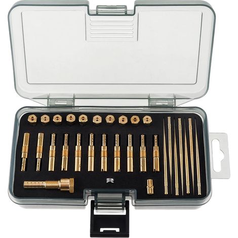 Kit de 30 pièces pour carburateur principal à injection lente, tube d'émulsion, porte-buse en laiton, adapté pour CVK PWK PWM/PE 26/28, kit de buses modifiées (30 trous) (1/5)
