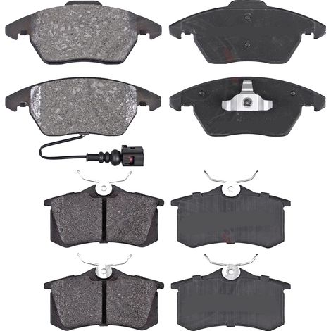 KIT PASTIGLIE FRENO ANTERIORI E POSTERIORI compatibile con SSANGYONG KORANDO (CK) / PASTIGLIE FRENANTI AUTO OEM P 30 036,P 30 047 / SOSTITUZIONE DIRETTA / BASSA POLVERE / SILENZIOSO