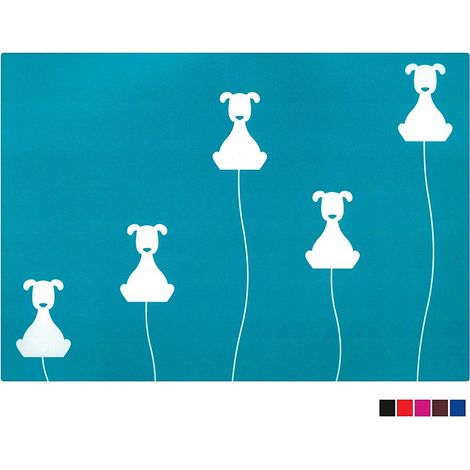 TrAdE Shop Traesio - Tappetini Antiscivolo Sotto Ciotola 2 Pz. 40x30cm Tappeto No Slip Per Cane Gatto -