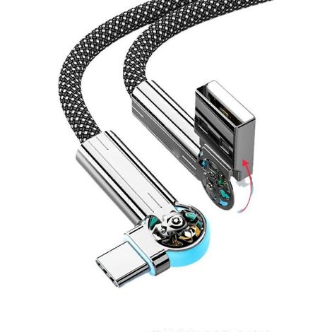 Schnellladefähiges USB-Typ-C-Datenkabel, 180° drehbarer Winkelstecker für Gaming (1/5)