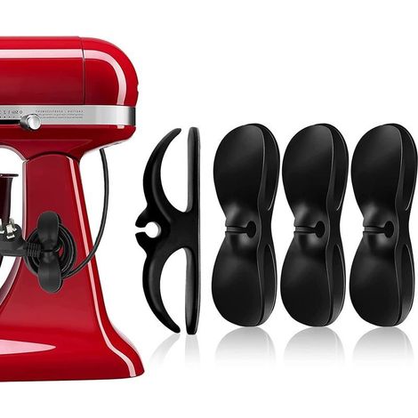 Lot de 4 Pièces Organisateur de Câble,Organisateur de Cordon, Organisation des Fils électriques, Auto Adhésif, Organisateur Cuisine, pour Cafetière, Câbles électroménagers (Noir) (1/5)