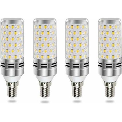 HOXILEELEO - Lampadina LED E14 16 W bianco freddo - Equivalente ad una lampadina alogena da 100 a 120 W, a diffusione di luce a 360°, compatibile con tutti i tipi di luci, set di 4, non dimmerabile (1/5)