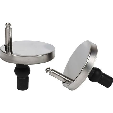 Lot de 2 kits de charnières inox et caoutchouc pour abattant WC, argent – DELKEVIC
