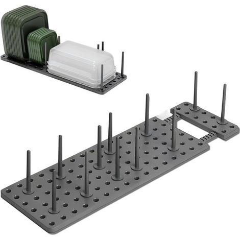 Organizador de cajones de cocina ajustable - Gris - Plástico (1/5)