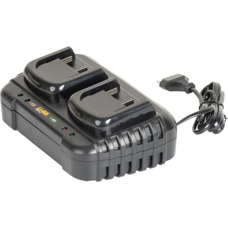 Procraft 20/2 Doppel Ladegerät 20 V für Li-Ion Akkus 2 A