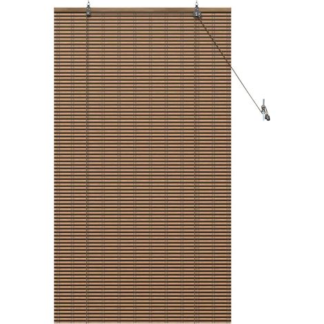 Store de Fenêtre,Store vénitien Géométrique Marron 90 x 160 cm Bambou CFW2334272 (1/5)