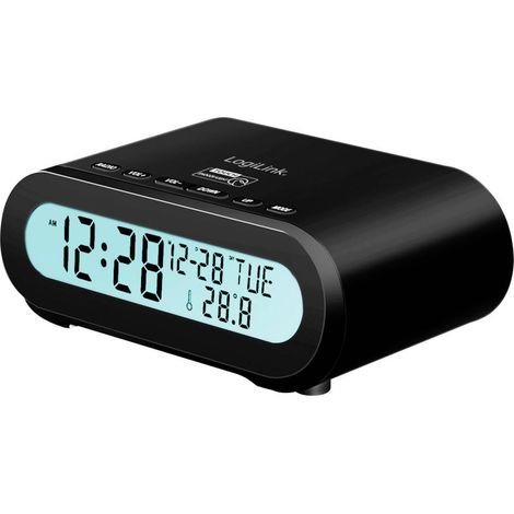 LogiLink SC0121 Radiosveglia FM USB tasti tattili , Funzione allarme Nero (1/5)