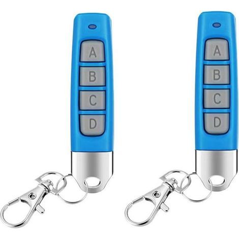Télécommandes Compactes Sans Fil 433 MHz, Duplicateur pour Portes de Garage, Portails, Systèmes, Compatibilité Universelle, Bleu (1/2)
