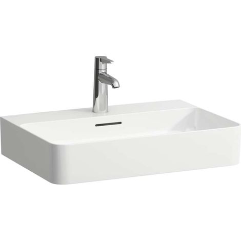 Laufen – Waschtisch 60x42 cm aus SaphirKeramik – mit Überlauf, Hahnloch, Wandmontage – H8102830001041 (1/2)