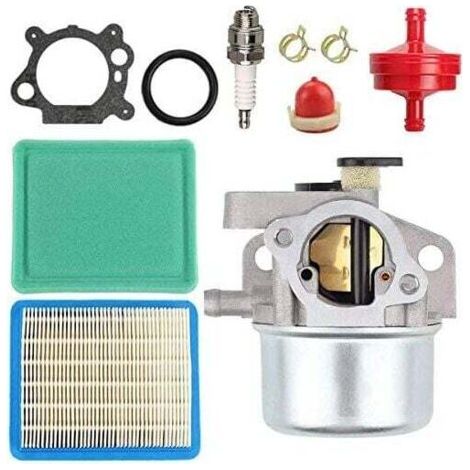 Carburetor 799871 799866 for Briggs & Stratton engines 790845, 796707, 794304, compatible with engine series 675, 675ex, 725ex, including air filter, gasket and aluminum spark plug