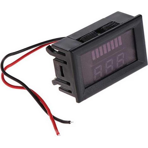 Jauge de capacité de batterie DC 12V-60V, moniteur de tension et niveau de carburant pour batterie lithium, indicateur de charge universel. (1/5)