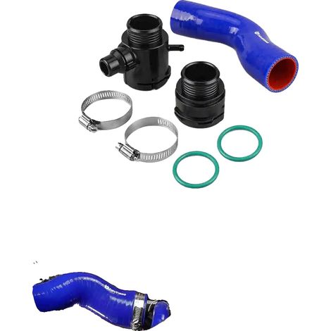 Manguera superior del radiador, brida de aleación de aluminio, construcción de silicona, compatible con E81 E87 E90 N52, resistente a alta presión, número de pieza de repuesto 17127531579 (1/5)
