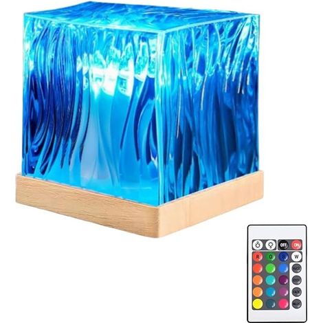 Projecteur Aurores Boréales avec télécommande, Veilleuse Aurora à 18 couleurs pour chambre à coucher, Projecteur Galaxie pour adolescents, Cadeau pour femmes et hommes (Base en bois). (1/4)
