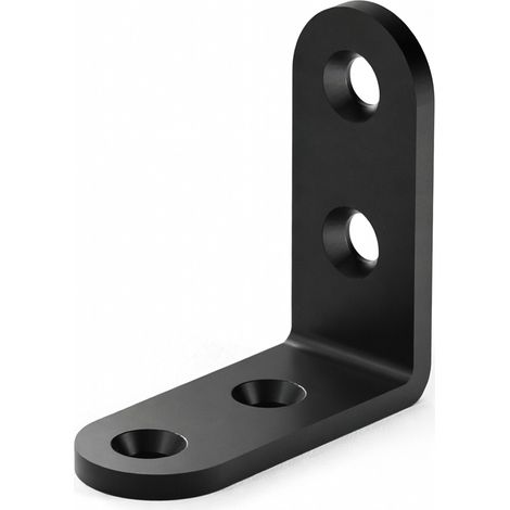 Équerre inox renforcée 40x40x16 noire fixation étagère (1/5)