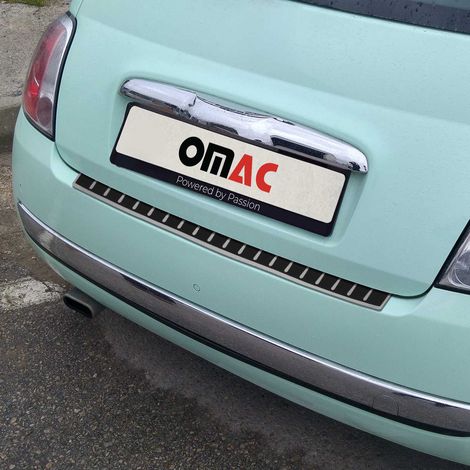 OMAC Ladekantenschutz für Fiat 500E 2020-2026 Edelstahl carbon foliert (1/5)