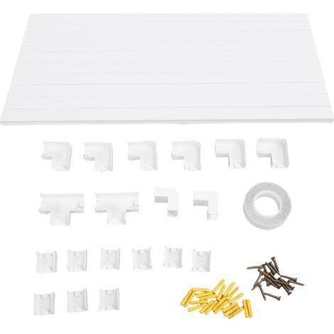 Kit de cache-fils muraux, 24x14mm, cache-câbles, chemin de protection à peindre pour 4 à 5 câbles Ethernet ou 5 à 6 fils de cuivre (1/5)