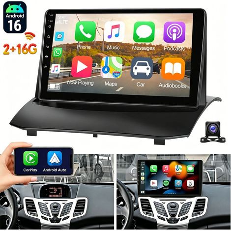 Autoradio Android 16 avec CarPlay, GPS, RDS, Wi-Fi et radio FM pour Ford Fiesta (2009-2017) - 2+16G CAM (1/5)