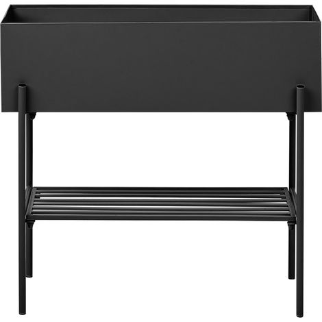 Soporte para plantas de metal elevado Jardinera Maceta Interior Exterior negro Vinca (1/5)