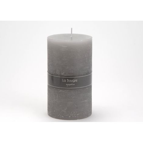 Amadeus - Bougie maxi cylindre gris (lot de 6)