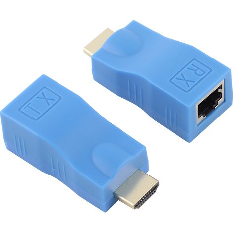 1 Paire Adaptateur Prolongateur HDMI RJ45 Amplificateur Signal 30 mètres Émetteur Récepteur (1/5)