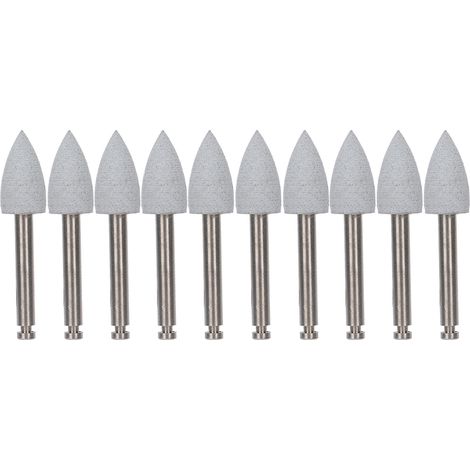 10 pièces Fraises de Polissage Dentaire à Vitesse Lente, Set de Bistouris pour Meulage et Polissage Gris 410 (1/5)