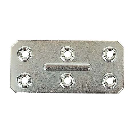 GIUNZIONE 6 FORI DRITTA - ZINCATA S.MM 1,0 CF=PZ 100 CM 4X8,6- 1 confezioni