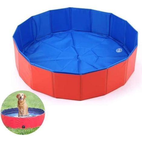 Piscine Pliable pour Chien Baignoire, Portable Bassin de Baignade pour Chat Chiot/Chien, Convient ,60x20cm (1/4)